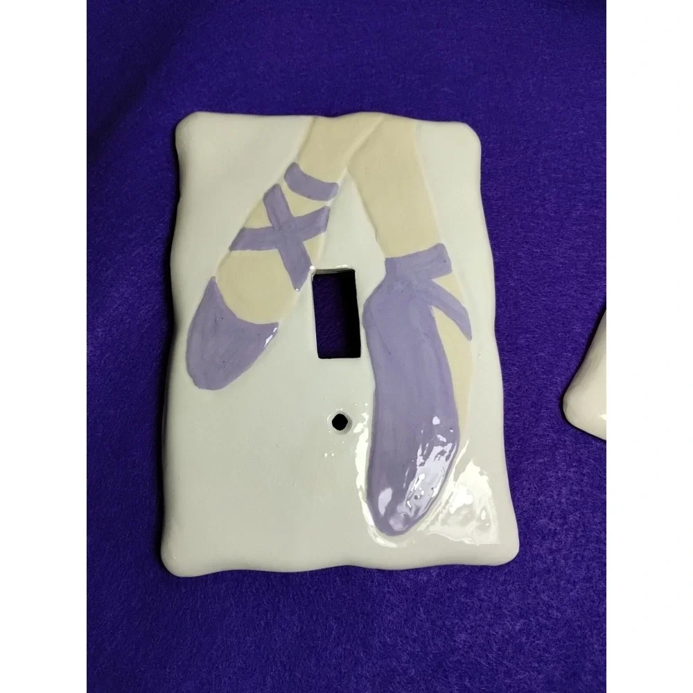 Handmade Ballerina Slipper Light Wall Plate Cover Purple 1 Switch Cover